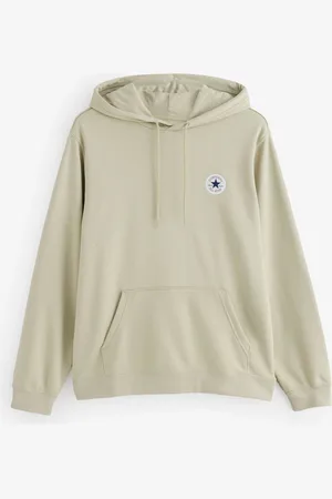 Converse Grey 100% Cotton Core Chuck Patch Hoodie large