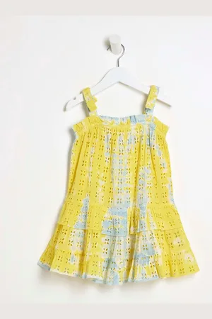 River Island Girls 100% Cotton Broidery Tie Dye Dress 2