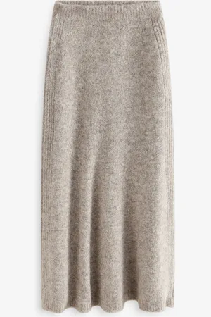 Next Co-ord Soft Touch Column Knitted Maxi Skirt with Wool XL Reg