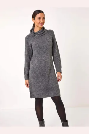 Roman Ring Neck Detail Knitted Dress AU 20