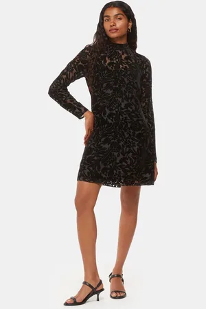 Whistles Petite Hot Fix Floral Velvet Dress AU 12