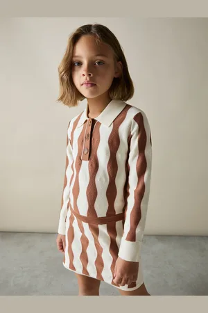 Reiss Zig 9-13 yrs Zig-Zag Knit Collared Dress 12