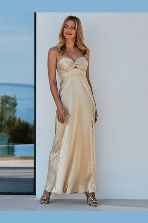 Sosandar Petite Metallic Plisse Twist Front Maxi Dress AU 16