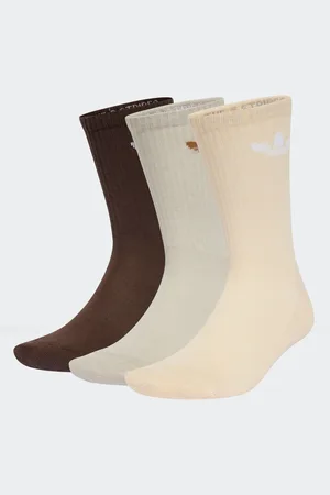 adidas Originals Brown Trefoil Crew Socks 6 Pack UK 11-12.5