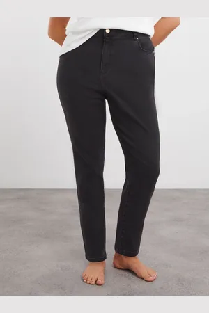 Simply Be Black Slim Mom Jeans AU 18 R