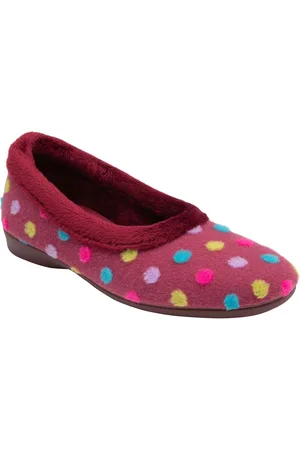 Lotus Red Polka Dot Slippers AU 6 (EU 37)