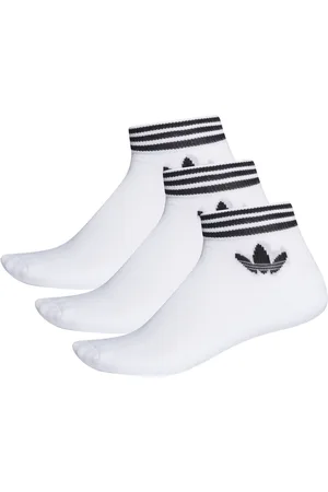 adidas Snow White Trefoil Ankle Socks 3 Pack 9-12 Jnr