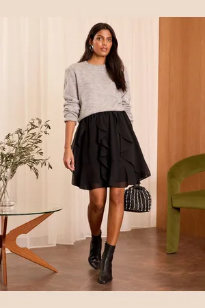 Love & Roses Chiffon Ruffle Mini Skirt AU 12