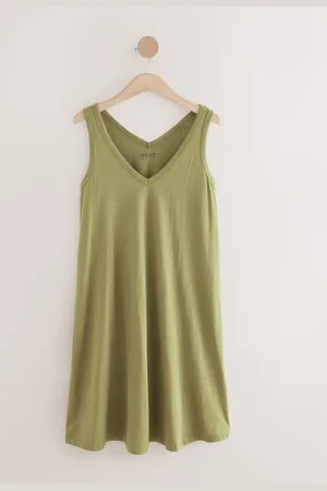 Next Sleeveless V-Neck Slouch Dress XS Reg