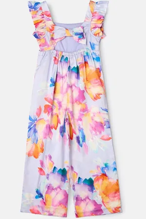 Angel & Rocket Purple Tia Wide Leg Print Jumpsuit 8 Years (128 cm)