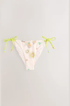 Never Fully Dressed Ecru Element Tie Side Bikini Breifs 8
