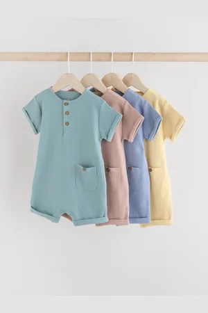 Next Minerals Plain Baby Jersey Rompers 4 Pack Up to 1 Month (56cm)