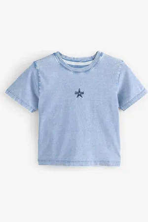 Guess Light Blue Short Sleeve Star Logo Baby T-Shirt XS
