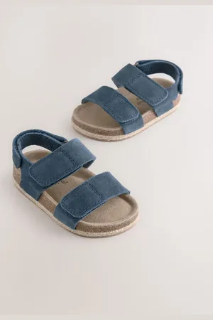 Next Navy Wide Fit (G) Corkbed Two Strap Sandals AU 9.5 (EU 27.5)
