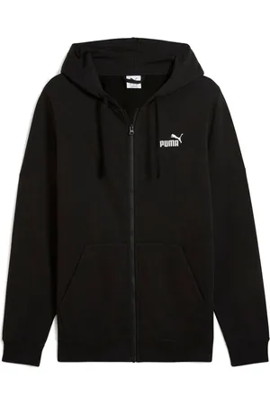 PUMA Black Mens Essentials No 1 Logo Full-Zip Hoodie L