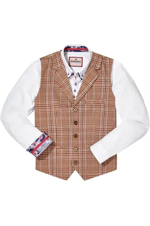 Joe Browns Brown Summer Check Waistcoat 48