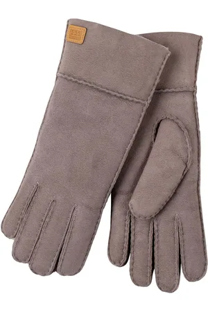 Just Sheepskin Grey Ladies Charlotte Gloves L