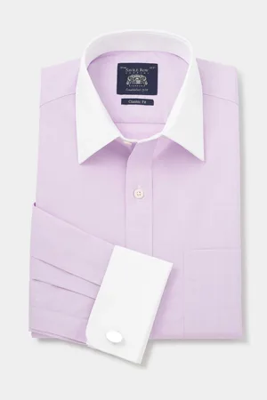 SAVILE ROW Classic Fit 100% Cotton Fine Check Winchester Formal Shirt AU 39 Regular