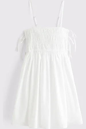 Abercrombie & Fitch Smocked Babydoll Maxi Dress medium