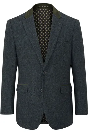 Skopes Grey Tailored Fit Tweed Effect Newsam Jacket 42 S