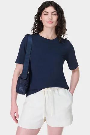 Sweaty Betty Blue Essential Crew Neck T-Shirt L