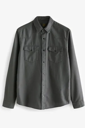 Next Twin Pocket Textured Western Long Sleeve 100% Cotton Shirt S