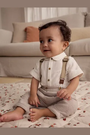 Next Baby Shirt Trousers and Braces 3 Piece Set (0mths-2yrs) Up to 3 Months (62cm)