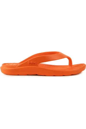 Totes Orange Ladies Solbounce Toe Post Flip Flops Sandals AU 7 (EU 38)