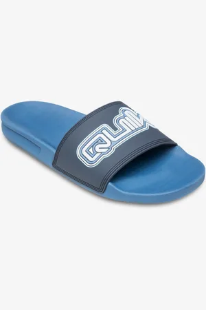 Quiksilver Blue Rivi Wordmark Slide II Slider Sandals AU 10 (EU 43)
