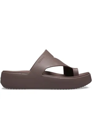 Crocs Taupe Adults Getaway Platform Toe Loop Sandals AU 11 (EU 42)
