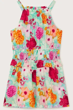 Monsoon Green 100% Cotton Floral Print Playsuit 7
