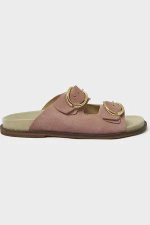 J.Crew Pink Leather Buckle Sandals AU 5 (EU 36)