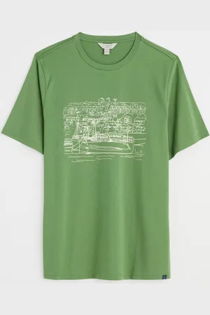 Seasalt Cornwall Green Mens Midwatch 100% Cotton T-Shirt M