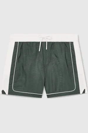 Reiss Cano Colour-Block Piped-Trim Swim Shorts XS