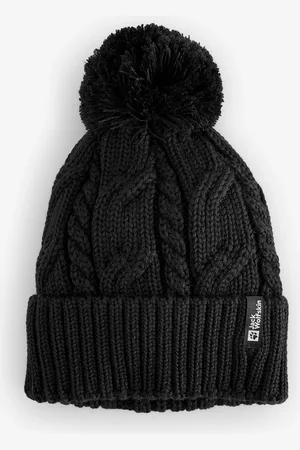 Jack Wolfskin Pom Knitted Black Beanie One