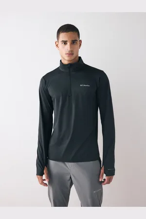 Columbia Three Pitch Half Zip Black Sweatshirt S