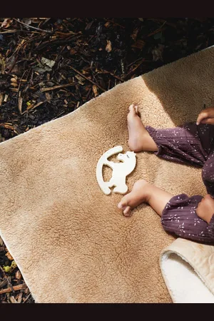 The Little Tailor Quilted Reversible Sherpa Fleece Lined Baby Blanket One