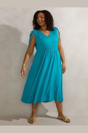 Live Unlimited London Curve Drawstring Sleeve Dress 18