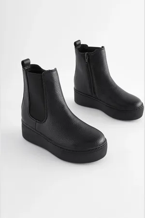 Next Black Chunky Wedge Chelsea Boots AU 7 (EU 41)
