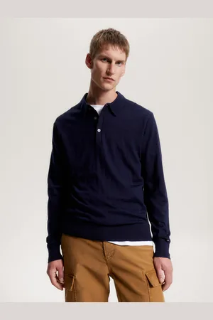Tommy Hilfiger Fine Merino Long Sleeve Polo Sweater XL