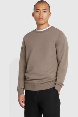 Farah Grey Mullen Merino Wool Sweater XXL