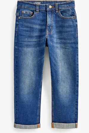 Next Blue Loose Fit Stretch Jeans (3-17yrs) 9 Years (134cm)