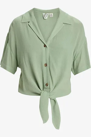Roxy Salty Sweet Short Sleeve Crop Shirt S