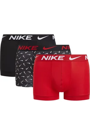 Nike Red Black Essential Micro Boxers 3 Pack M