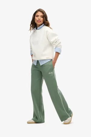 Superdry Laurel Khaki 100% Cotton Country Club Straight Joggers AU 10