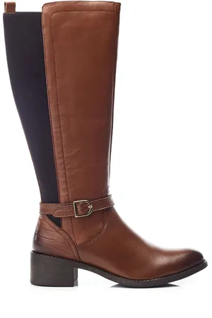 Moda In Pelle Radelle Buckle Detail Leather Riding Boots AU 10 (EU 41)