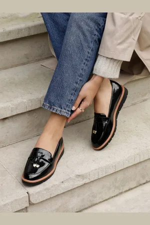 Linzi Nancy Patent Loafers With Tassel Detail AU 8 (EU 39)