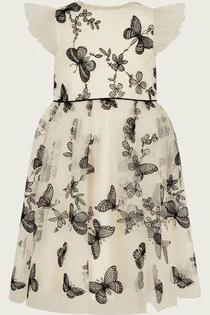 Monsoon Savannah Monochrome Butterfly Dress 5 Years (110cm)