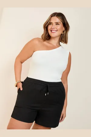 Friends Like These Curve Linen Blend Shorts 16