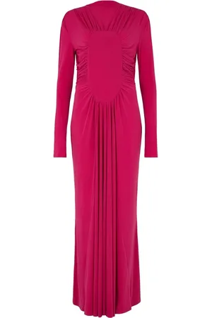 DASKA Chara Maxi Dress With Long Sleeves And Ruched Detail S